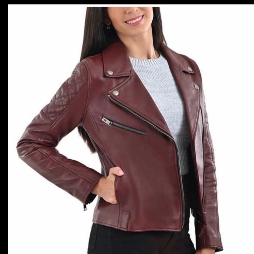Frye women’s LEATHER  BIKER JACKET